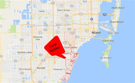 coral gables fl map.